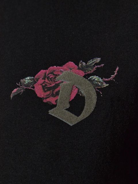 Diesel rose graphic T-shirt - Black