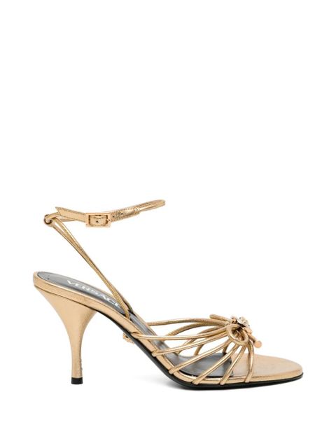 Versace strap knot heeled sandals - Gold - zdjęcie produktu nr 1
