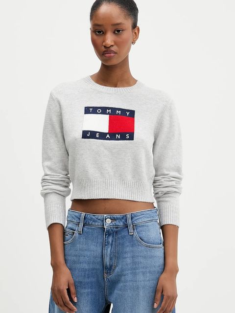 Tommy Jeans sweter damski kolor szary DW0DW21690 - zdjęcie produktu nr 1