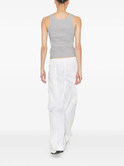 Tory Burch scoop logo tank top - Grey