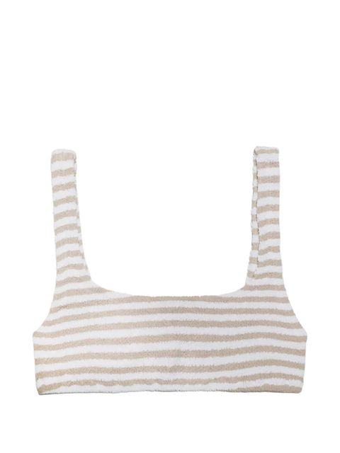 MC2 Saint Barth Naima striped bikini top - White - zdjęcie produktu nr 2