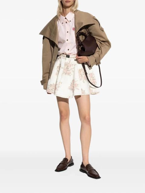 GANNI floral-print mini skirt - Neutrals - zdjęcie produktu nr 2