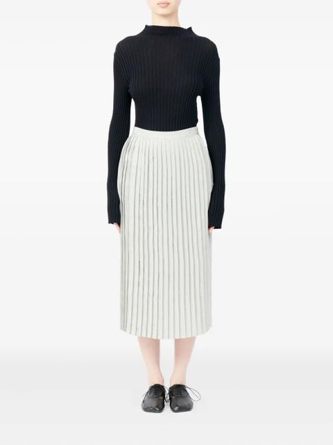 MM6 Maison Margiela pleated straight skirt - Grey - zdjęcie produktu nr 2