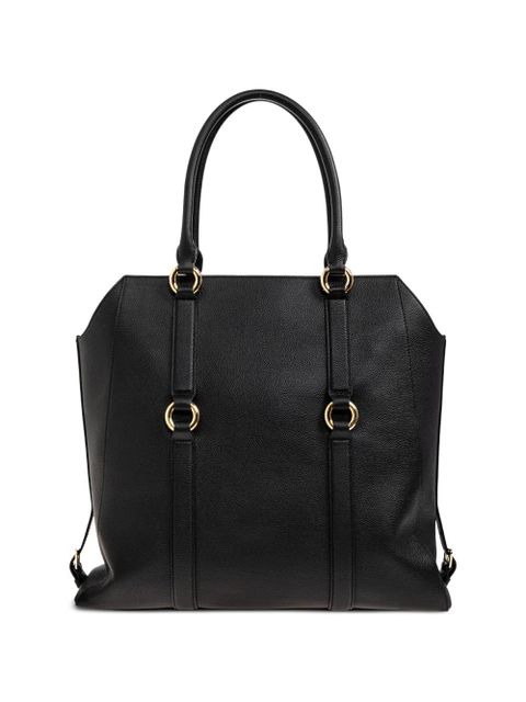 Alexander McQueen leather ring-detail tote bag - Black - zdjęcie produktu nr 2
