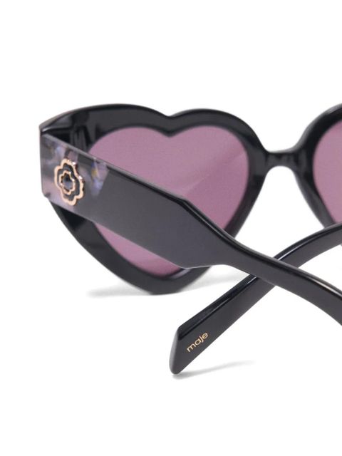 Maje heart-shaped sunglasses - Black