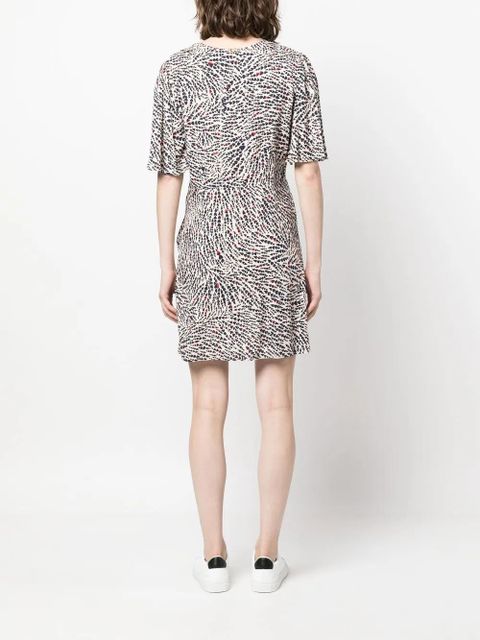 TWINSET graphic-print midi dress - Neutrals