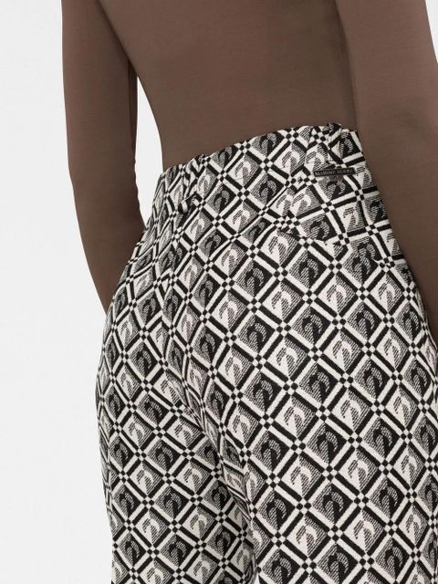 Marine Serre Moon Diamant-print tailored trousers - Black