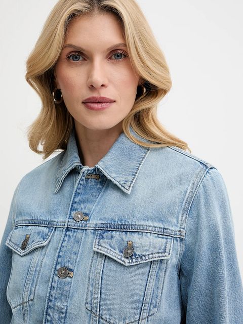 G-Star kurtka jeansowa kolor niebieski przejściowa D24337-D932 - zdjęcie produktu nr 2