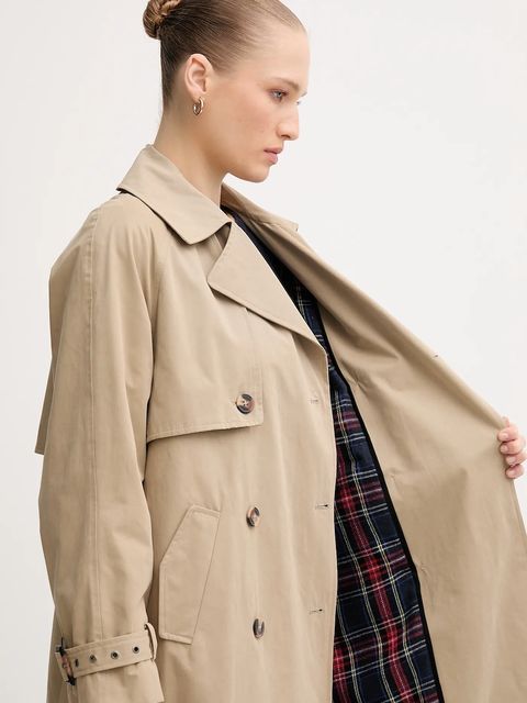 Pepe Jeans trencz kolor beżowy PL4024349