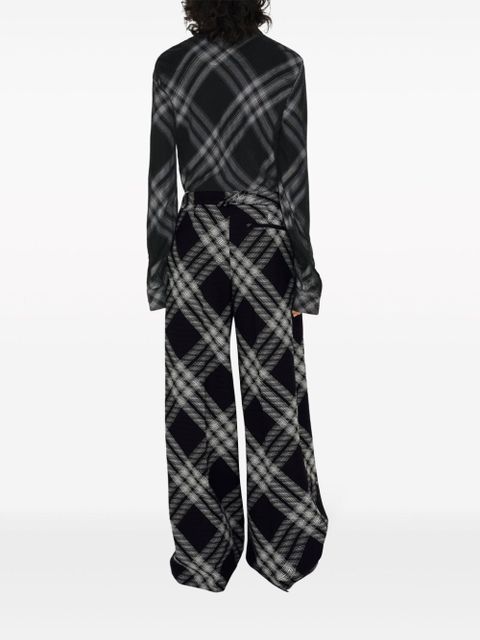 Burberry check-print long-sleeve shirt - Black