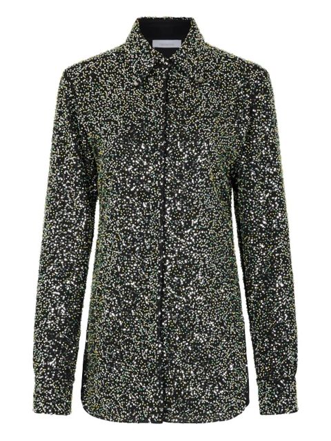 Rabanne sequin-embellished long-sleeves shirt - Black - zdjęcie produktu nr 1