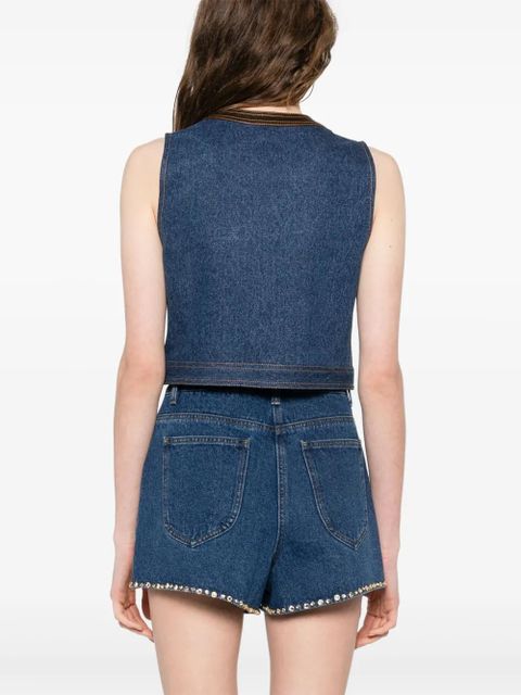 SANDRO denim gilet - Blue