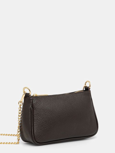 Answear.LAB torebka skórzana kolor brązowy