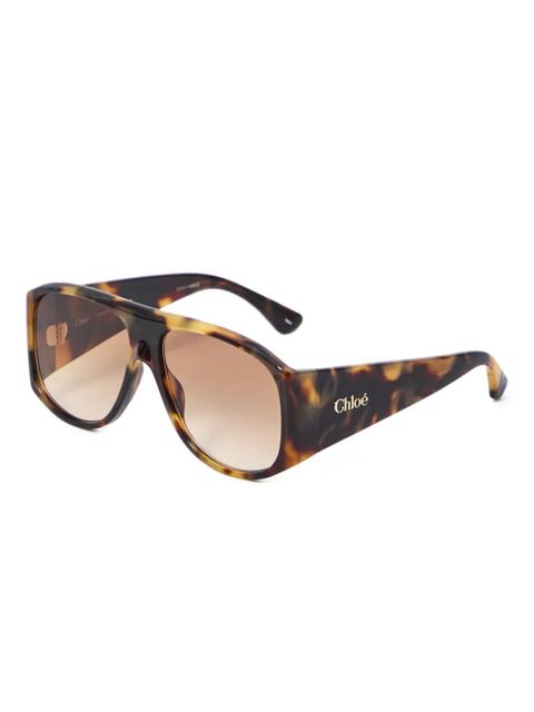 Chloé Eyewear tortoiseshell gradient sunglasses - Brown - zdjęcie produktu nr 1