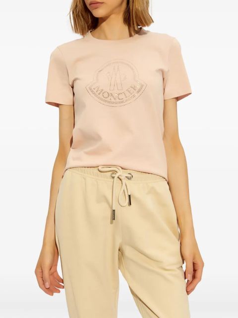 Moncler logo-print cotton T-shirt - Neutrals