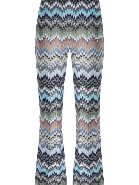 Missoni zigzag-pattern flared trousers - Blue - zdjęcie produktu nr 2