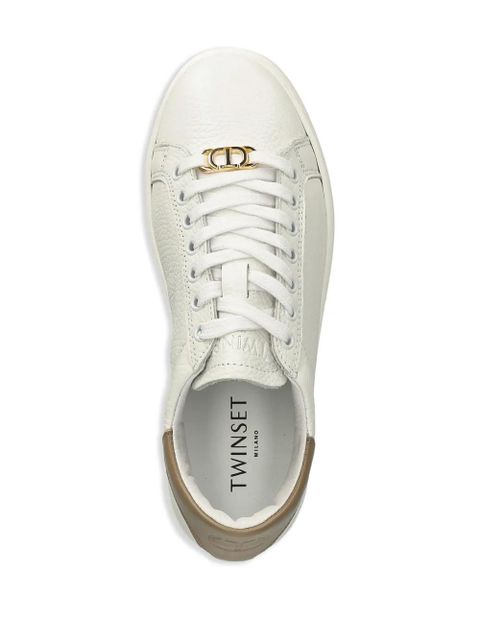 TWINSET leather sneakers - White