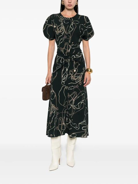 Victoria Beckham printed midi dress - Green - zdjęcie produktu nr 2