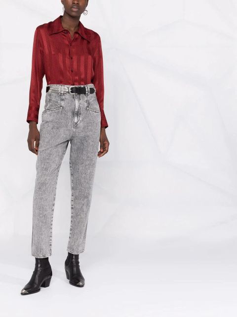 Isabel Marant high-rise acid-wash jeans - Grey - zdjęcie produktu nr 2