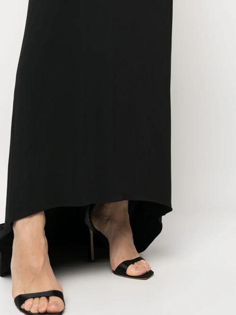 Magda Butrym floor-length asymmetric draped skirt - Black