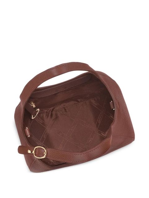Longchamp small Le Foulonné grained-leather tote bag - Brown
