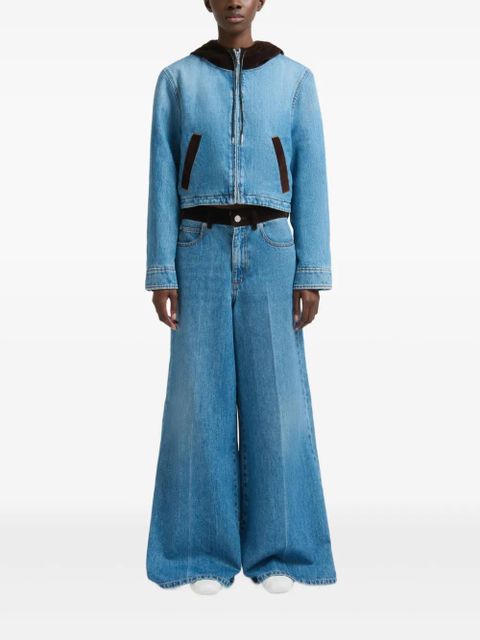 Marni tulip-patch jeans - Blue