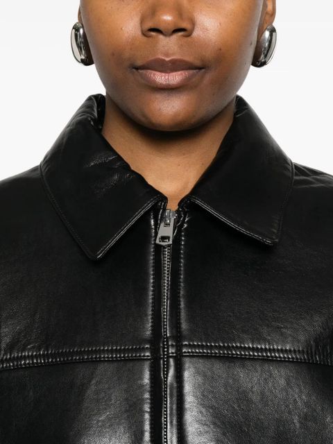 AGOLDE Dixon Cocoon zip bomber jacket - Black