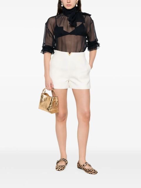 Valentino Garavani logo-detail tailored shorts - Neutrals - zdjęcie produktu nr 2