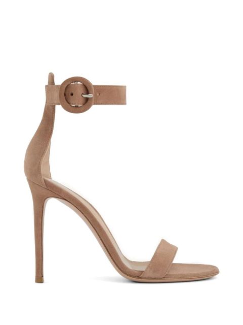 Gianvito Rossi Portofino 105mm suede sandals - Neutrals - zdjęcie produktu nr 1