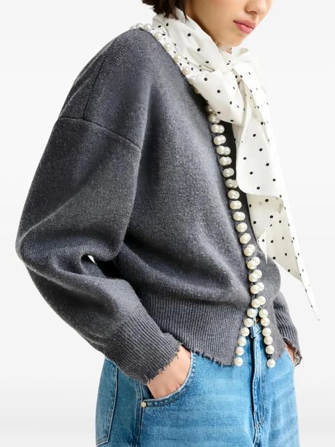 Essentiel Antwerp pearl-embellished cardigan - Grey
