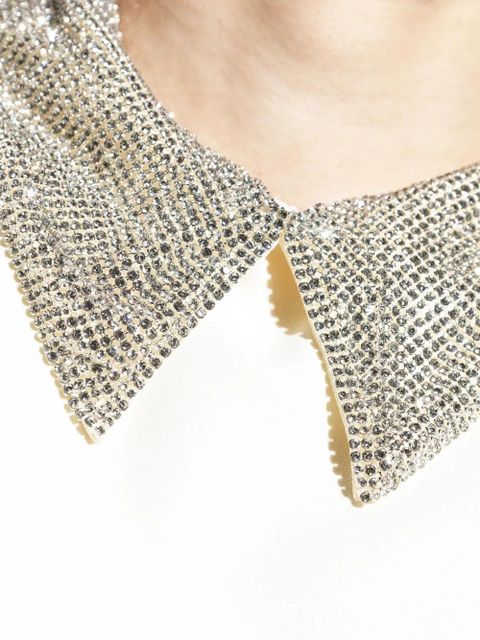 Versace embellished-collar sleeveless mini dress - Neutrals