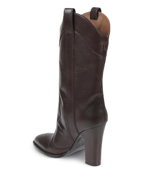 Paris Texas pointed-toe leather boots - Brown
