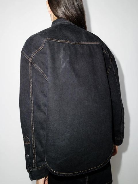 WARDROBE.NYC oversized denim button jacket - Black