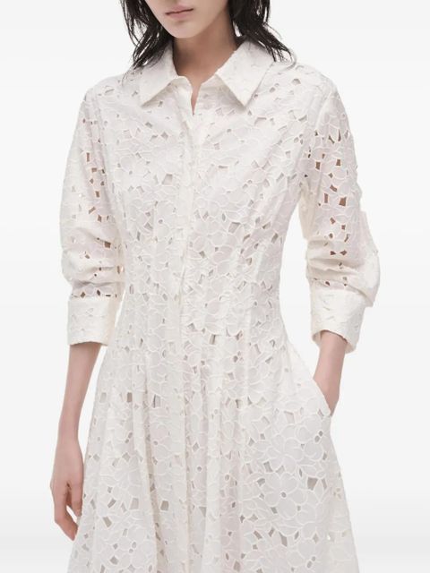 Simkhai eyelet-embroidered shirt dress - White
