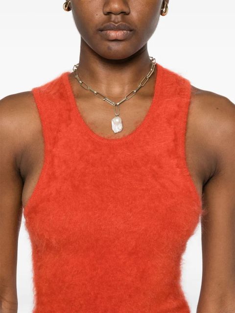 Nanushka brushed-knit tank top - Orange