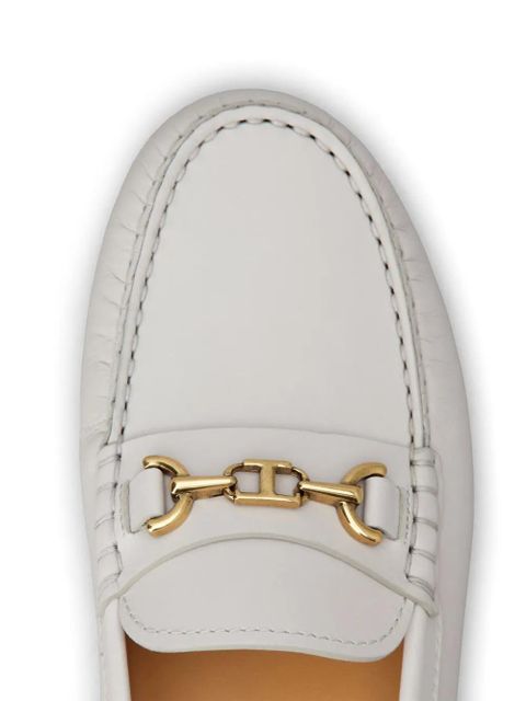 Tod's leather loafers - White