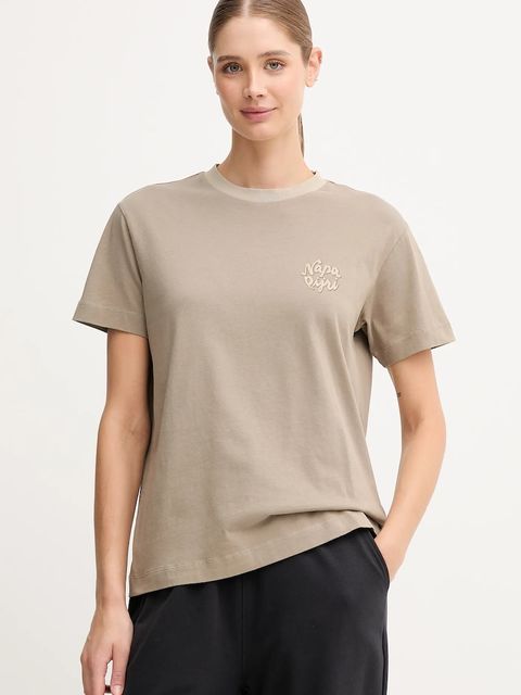 Napapijri t-shirt bawełniany S-Fedaia damski kolor zielony NP0A88XON1T1 - zdjęcie produktu nr 1