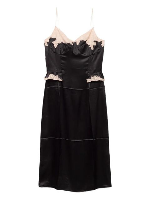 Prada lace-details midi dress - Black - zdjęcie produktu nr 1