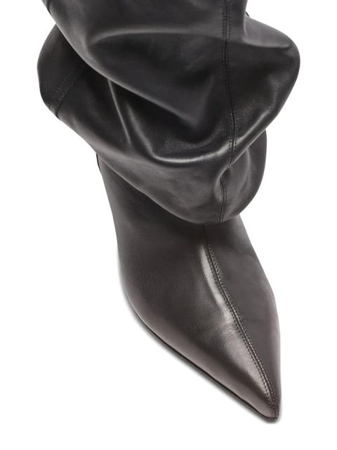 Balmain 75mm slouchy wedge ankle boots - Black