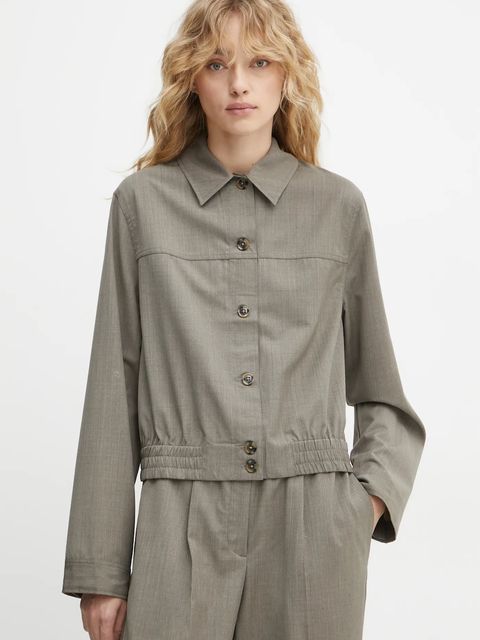 Samsoe Samsoe kurtka z domieszką wełny SAESMELLA - zdjęcie produktu nr 1