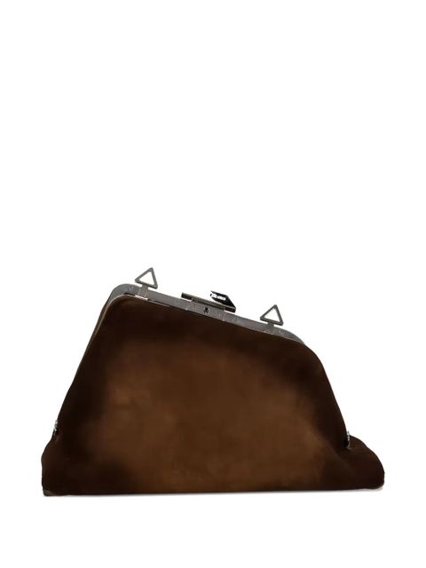 The Attico medium Day Off suede shoulder bag - Brown - zdjęcie produktu nr 1