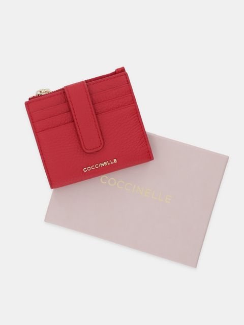 Coccinelle portfel skórzany damski kolor czerwony E2 MW5 11 F7 01