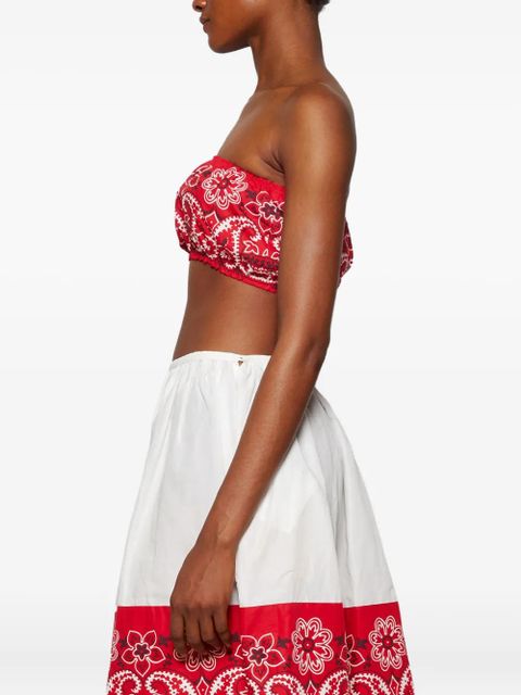 Miu Miu bandana-print top - Red - zdjęcie produktu nr 2