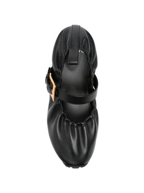 Balmain buckle strap ballerina - Black
