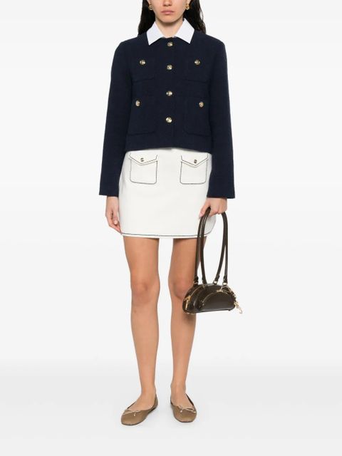 Maje cropped jacket - Blue