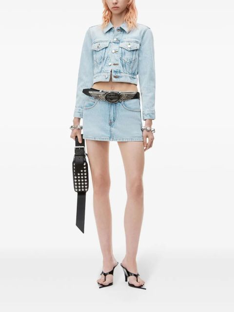 Alexander Wang mid-rise denim skort - Blue - zdjęcie produktu nr 2