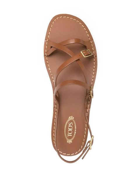 Tod's strap-detail platform sandals - Brown