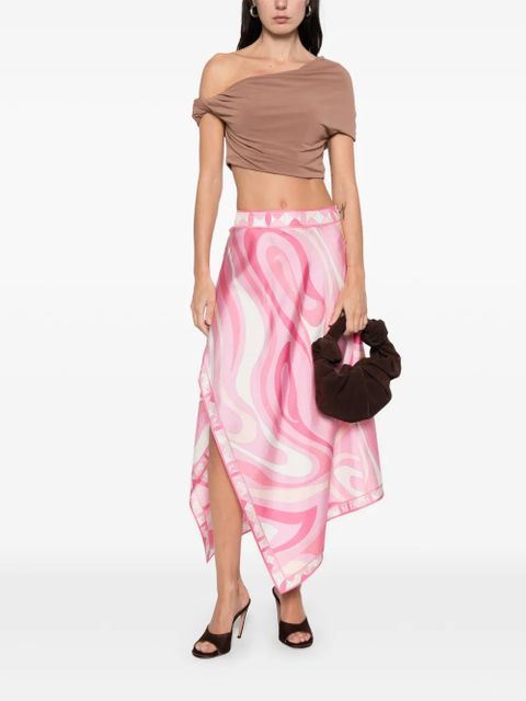PUCCI Marmo-print midi skirt - Pink