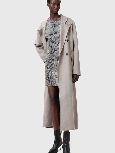 AllSaints bluzka skórzana RENAI