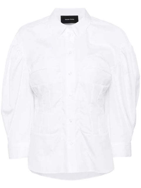 Simone Rocha corset seam shirt - White - zdjęcie produktu nr 1